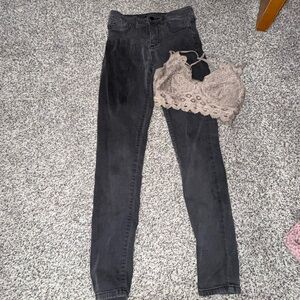 & Other Stories Taupe Lace Bralette